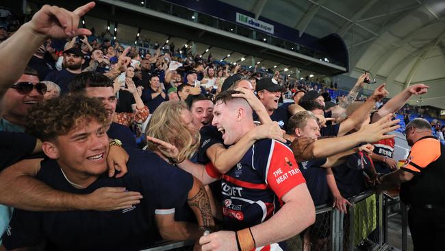 17th October 2020, Runaway Bay Seagulls celebrate winning the Gold Coast Rugby League A-Grade Grand Final against the Burleigh Bears played at CBus Stadium Photo: Scott Powick Newscorp