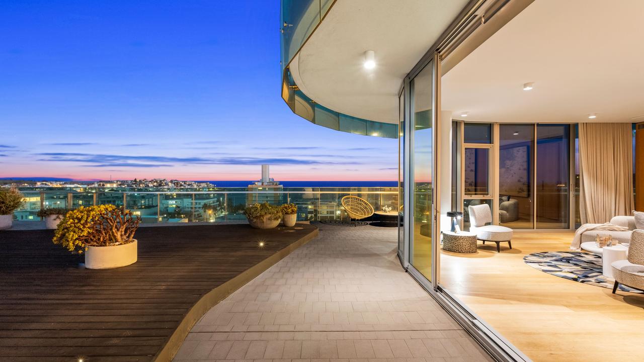 The penthouse is scheduled for April 1 auction.