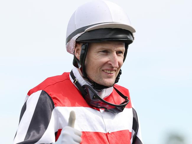 ADELAIDE, AUSTRALIA - NewsWire Photos April 1 2021: Rebel Racer with Jockey Craig Newitt wins race 7 of the Adelaide Cup at Morphettville Racecourse in Adelaide. NewsWire / David Mariuz