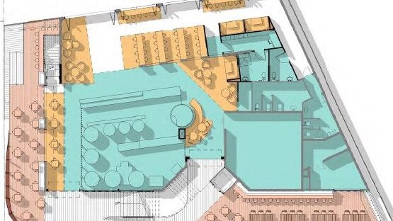 The floor plan for the new microbrewery, restaurant and bar planned for the Waters Edge Function centre at Scarborough. IMAGE: PD ONLINE