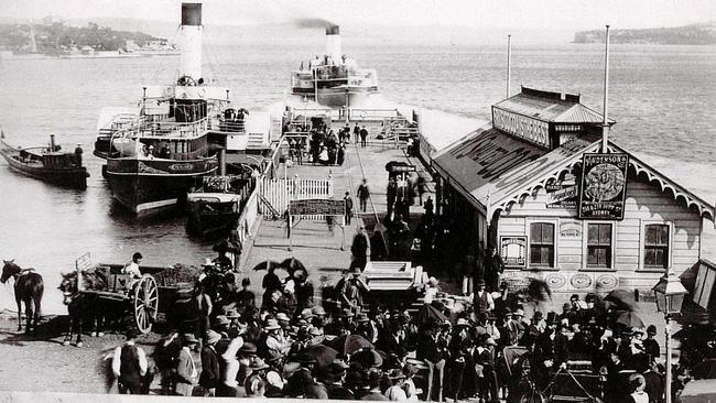 Manly Ferry Fairlight at Manly Wharf in 1888. Picture: Courtesy of Manly Library