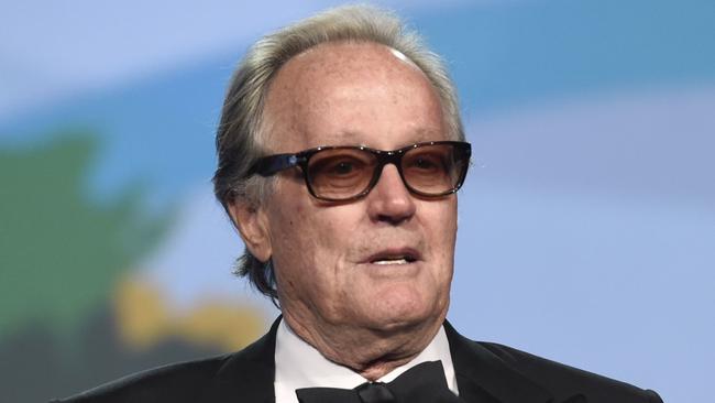 Actor Peter Fonda has apologised for a ‘vulgar’ tweet about Barron Trump. Picture: AP