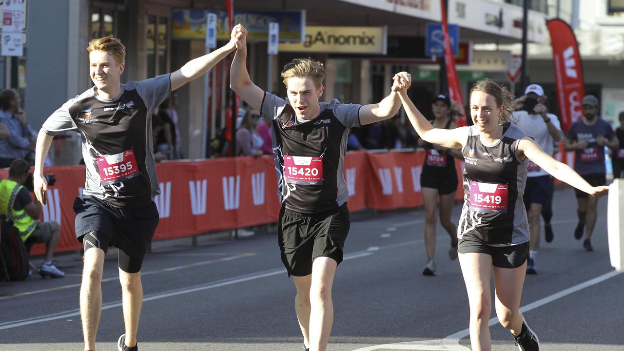 Adelaide Uni engineering students Thomas Walker of Nailsworth, Tobin South of Kent Town, and Nadia Sarunic of West Lakes. Picture: Dean Martin/AAP