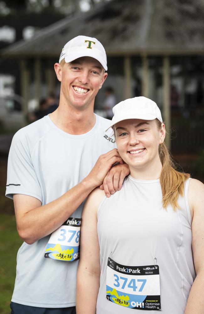 Connor Bachmann and Olivia Downie at Peak2Park, Sunday, March 3, 2024. Picture: Kevin Farmer