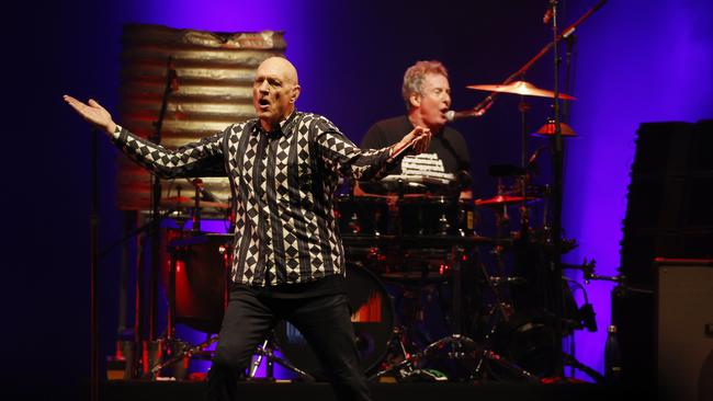 Midnight Oil perform live at Sunshine Coast Stadium on April 9th, 2022. Picture: Lachie Millard