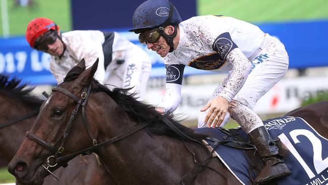 Jockey Ben Melham on She Will Reign, who will be out for victory in the big race.  Picture: AAP