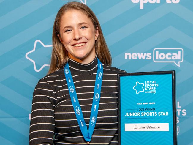 AAP.LOCAL SPORTS STAR AWARDSRebecca Hancock, Sailing - 2019 Junior Sports Star Winner for Hills Shire Times poses for a photo at Bankstown Sports Club Grand Ballroom on Wednesday, 23 October 2019.  (AAP IMAGE / MONIQUE HARMER)