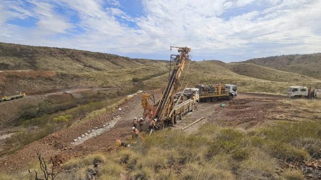 Drilling at Hatches Creek. Pic: Tungsten Mining