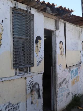 The outside of the barber shop in Langa. Picture: Megan Palin.