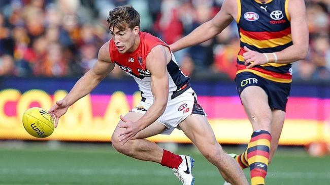 Melbourne’s Jack Viney was at the centre of the bump debate last week. Picture: Sarah Ree