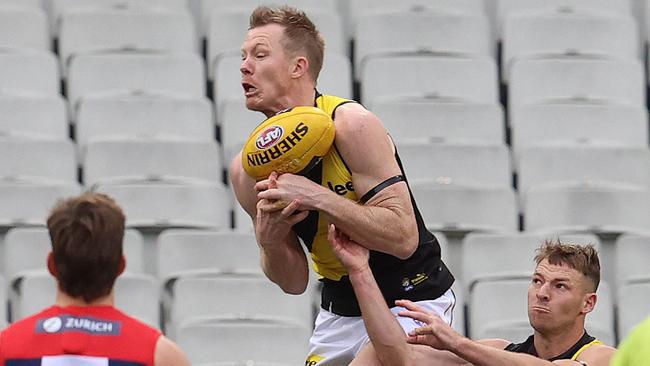 Richmond spearhead Jack Riewoldt is averaging a goal a game in 2020. Picture: Michael Klein