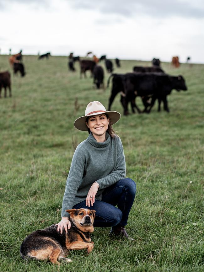 Stephanie Trethewey loves life on the land in Tasmania now, but that wasn’t always the case. Picture: Ness Vanderburgh