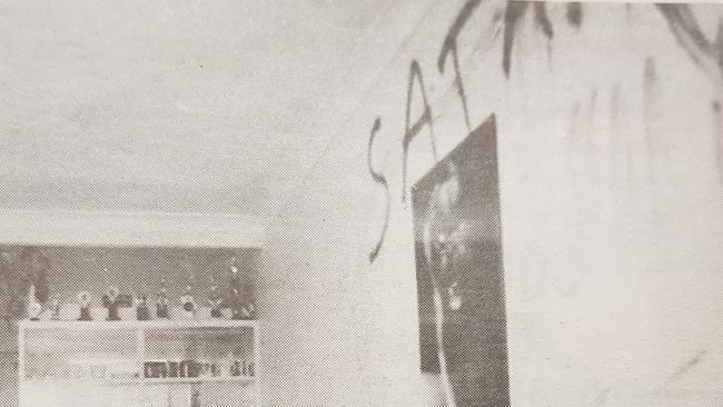 Rodney Dale spelled out Satan with his own blood on the wall of his Burleigh Heads unit.