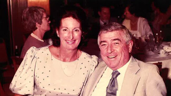 Brad Norington and wife Jacqueline at a family friend's wedding in Sydney in 1984.