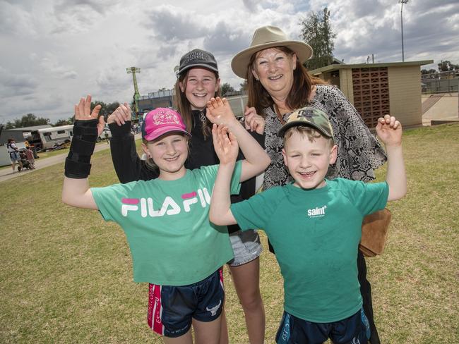 Grace Watts, Emily Watts, Billy Watts and Chris Watts at the 2024 Swan Hill Show Picture: Noel Fisher.