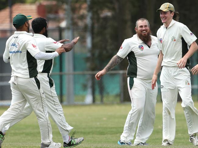 Keon Park celebrates a wicket in the NMCA last season. Picture: Hamish Blair