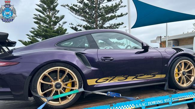 The Porsche reportedly clocked 169km/h in an 80km/h zone. Picture: WA Police