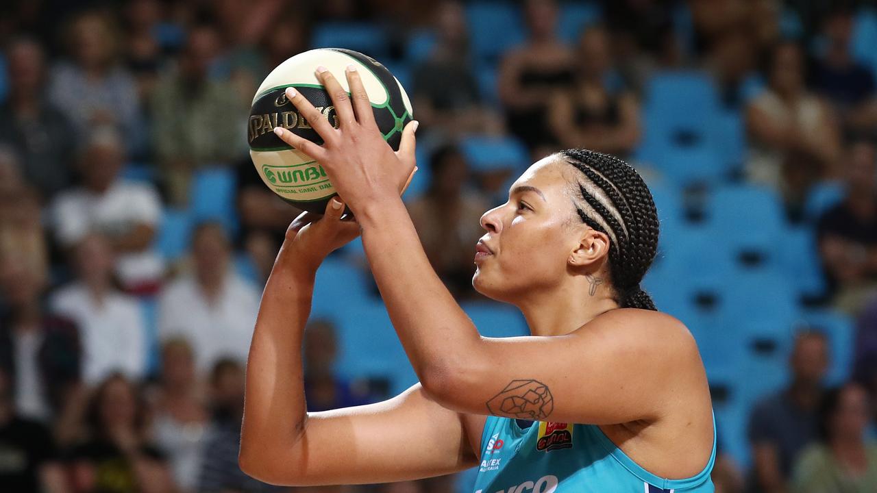 Liz Cambage’s playing future remains under a cloud. Picture: Brendan Radke