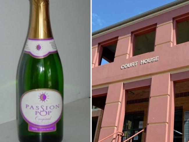 A Lismore dad has faced court after he threw a Passion Pop bottle, which hit his young daughter and caused serious injuries.