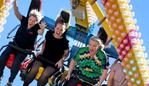 L to R, Chloe Mitchell; Jessica O'Gorman; Jessie Newell and Tina Waters, at the day before the Ekka opens- 7/8/2014 - Photo Steve Pohlner