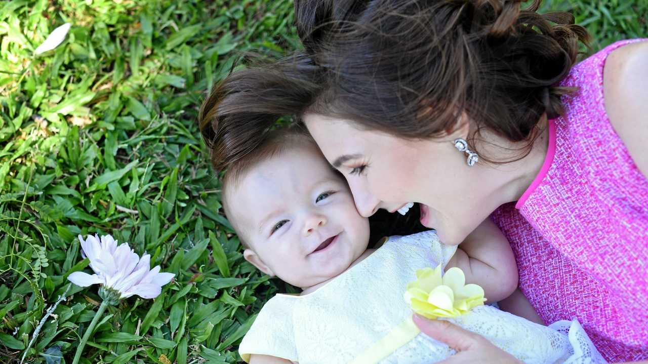 Olivia and Sam Bradshaw their first Mothers Day. Picture: Renee Albrecht