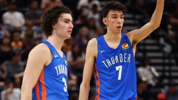 Josh Giddey has a new running mate in Oklahoma City — and the Aussie and lottery pick Chet Holmgren had NBA tongues wagging in their first hitout together.