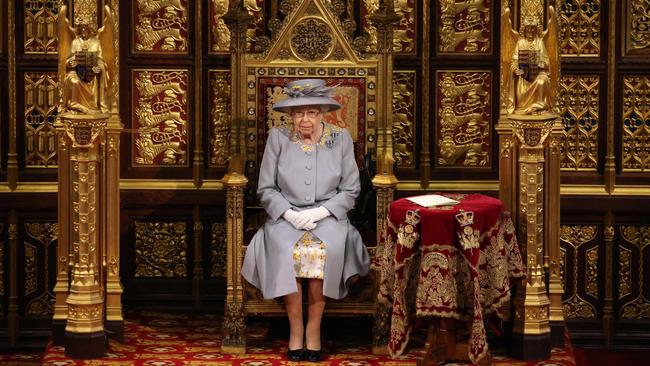 Warning signs of disinformation sprang up as soon as the Queen went under medical supervision, when impostor Twitter accounts disguised as news outlets published and relayed false updates on her status. Above, Queen Elizabeth II during the state opening of parliament in May, 2021. Picture: AFP