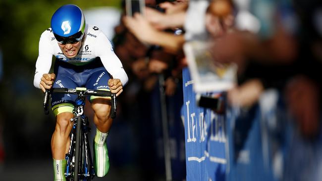 Sprint sensation Caleb Ewan finished second behind Clarke. Picture: Mchael Klein