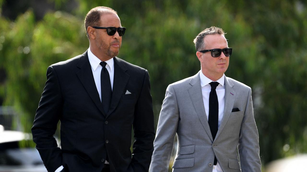 Former England cricketer Michael Vaughan, on right. Picture: William West