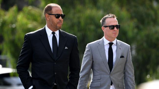 Former England cricketer Michael Vaughan, on right. Picture: William West