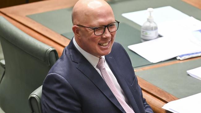 Peter Dutton during Question Time. Picture: Martin Ollman/NewsWire