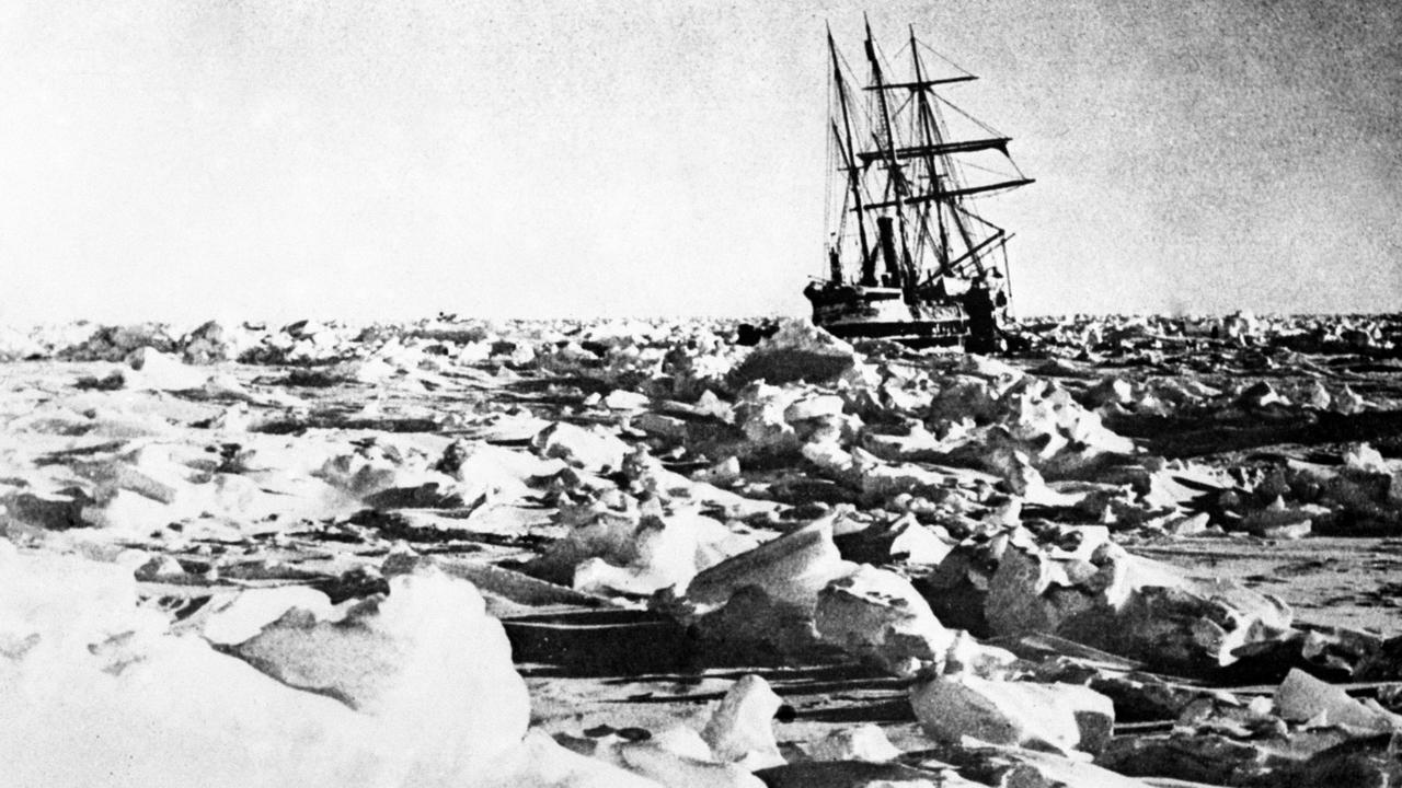 Ernest Shackleton's ship Endurance trapped in ice during the expedition to the Antarctic. Picture: PA Images via Getty Images