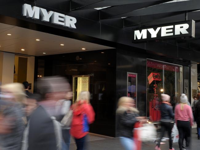 Myer is set to close its doors on Sunday. Picture: AAP