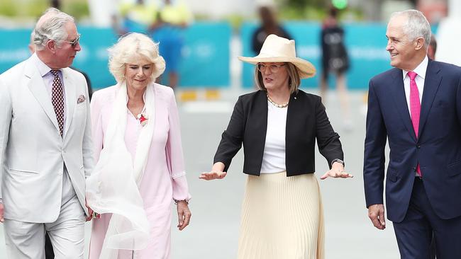 The duo joined Malcolm Turnbull and Ms Lucy Turnbull during their 2018 visit. Picture: Mark Metcalfe/Getty Images