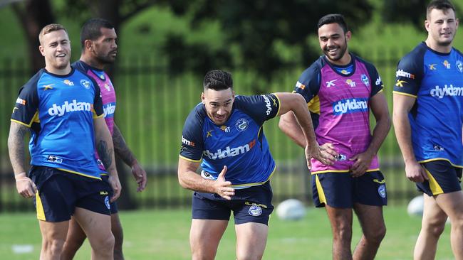 Corey Norman during Parramatta Eels training. Picture. Phil Hillyard