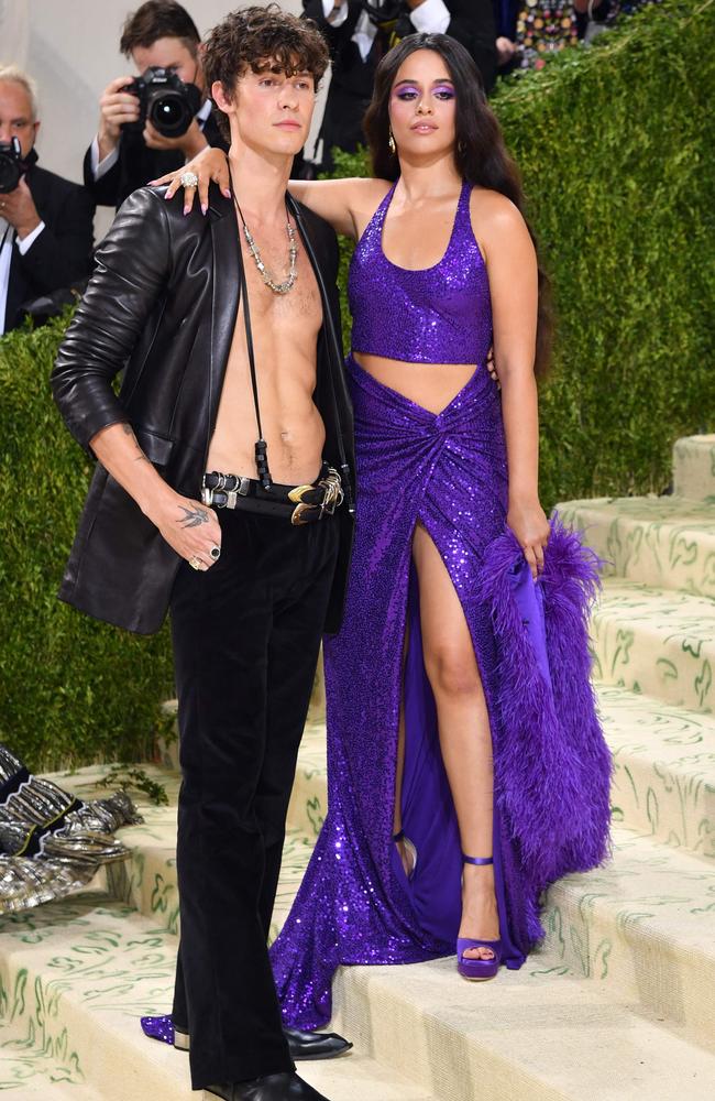 Mendes and Cabello at the 2021 Met Gala. Picture: Angela Weiss/AFP