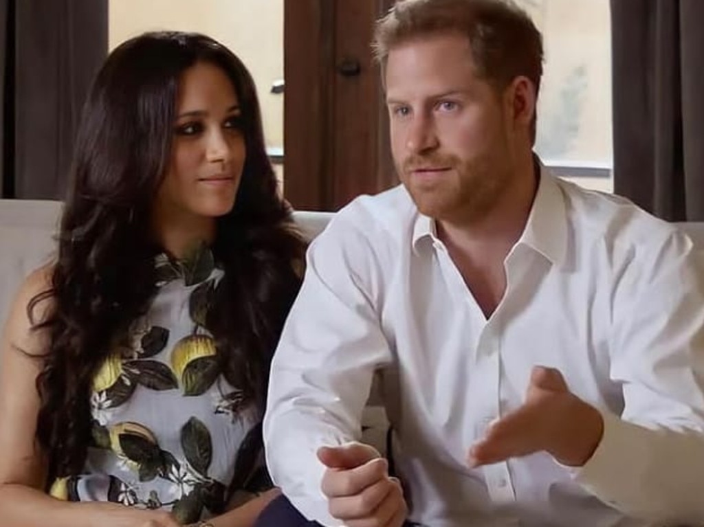 Meghan Markle and Prince Harry promoting their podcast Archewell Audio.