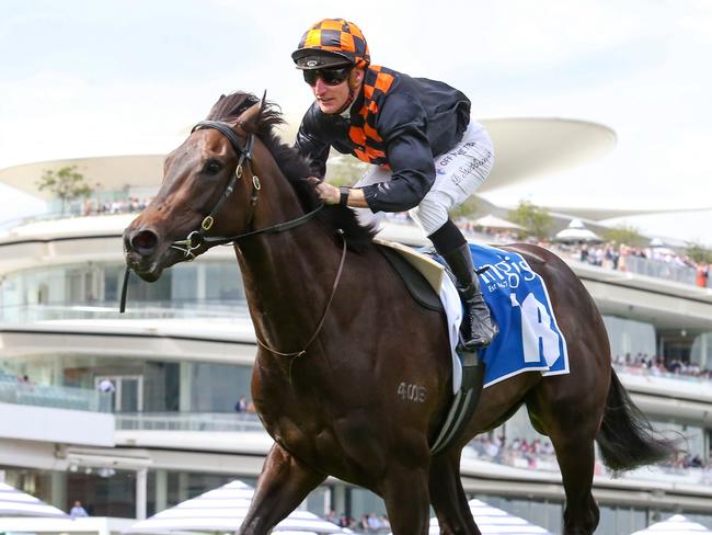 Benedetta ridden by Daniel Stackhouse wins the Inglis Sprint at Flemington Racecourse on March 04, 2023 in Flemington, Australia. (Photo by Brett Holburt/Racing Photos via Getty Images)