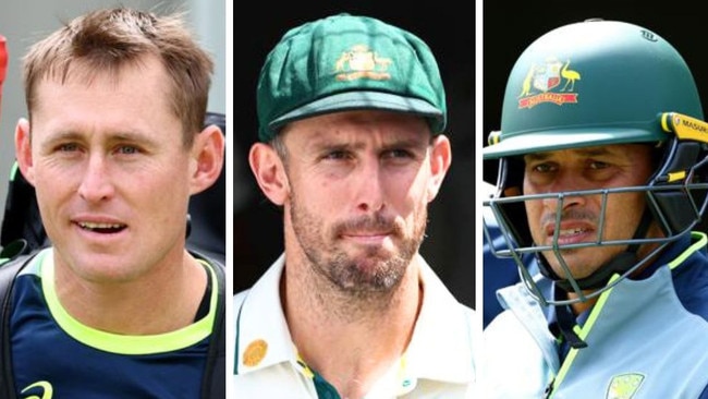 Australia's top order has been shaky this summer. Photos: Getty.