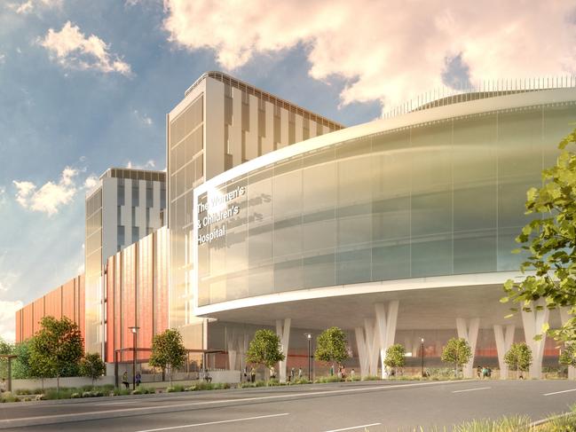 EMBARGOED 11:30AM 27th SEPT  . New artist impressions/renders of the Women's and Children's hospital ( WCH ) planned for Adelaide . PIcture: SA Government .