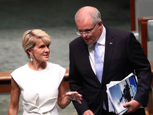 Julie Bishop says the coalition under Scott Morrison will win the election. Picture: Kym Smith