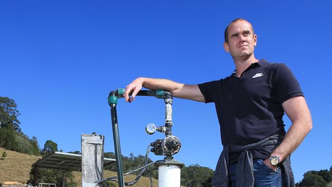 Matthew Karlos has had a gutful of Tweed Shire Council after they ordered him to stop work on his water extraction business at Urliup.