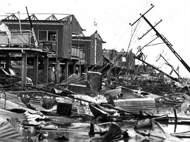 Three quarters of the residents of Darwin left the city within a week of Cyclone Tracy. Picture: Supplied