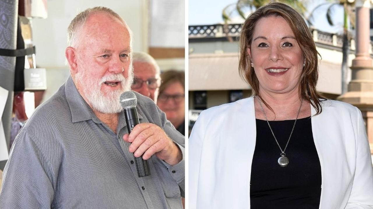 Bundaberg Deputy Mayor Bill Trevor and former councillor Helen Blackburn.