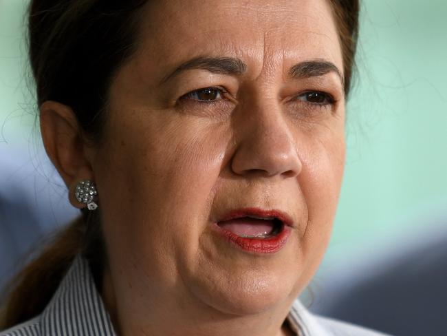 BRISBANE, AUSTRALIA - NewsWire Photos - NOVEMBER 4, 2021. Queensland Premier Annastacia Palaszczuk speaks during a press conference at a Vaccination Hub in Logan, south of Brisbane.Picture: NCA NewsWire / Dan Peled