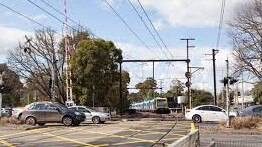 Before – cars crossing the Manchester Rd crossing.