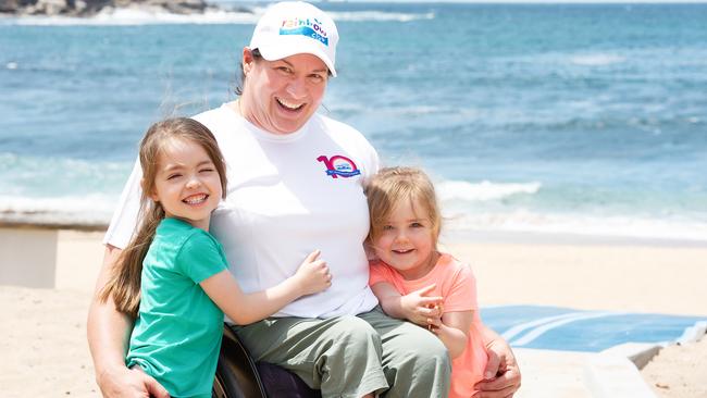 Australian Paralympian wheelchair racer Louise Sauvage launches Australia's first permanent wheelchair path at Malabar Beach. Image: Monique Harmer