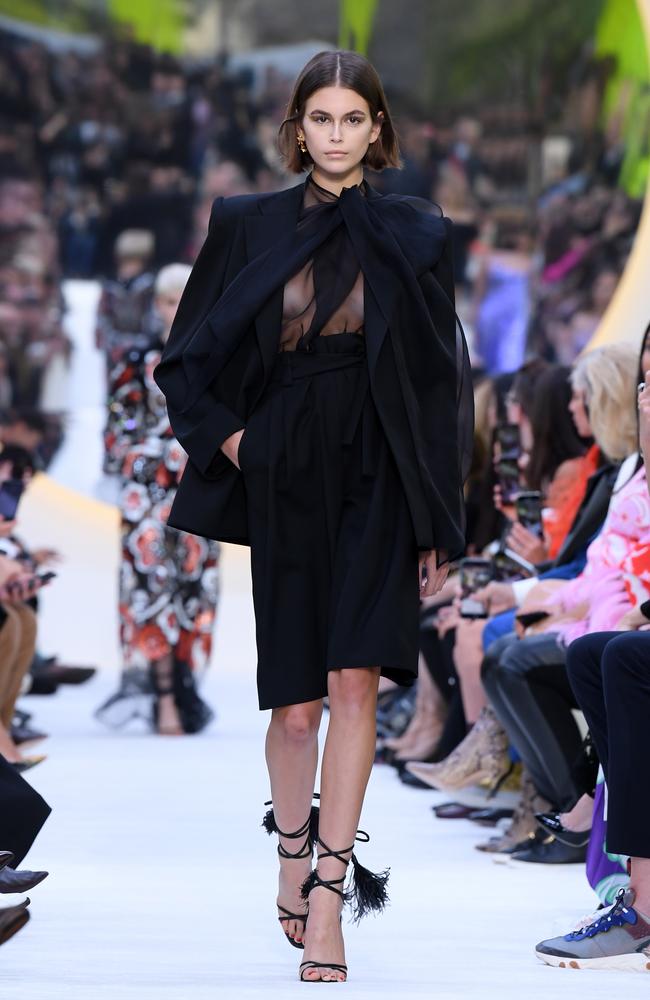 She strutted in Valentino’s spring/summer 2020 show. Picture: Pascal Le Segretain/Getty Images