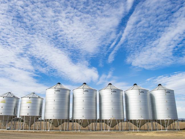 GRAIN: Export Hay - Mark Cossar at Natte YallockMark Cossar on his farm at Natte YallockPICTURED: Generic farm. Grain silo. Silos. Stock Photo.Picture: Zoe Phillips