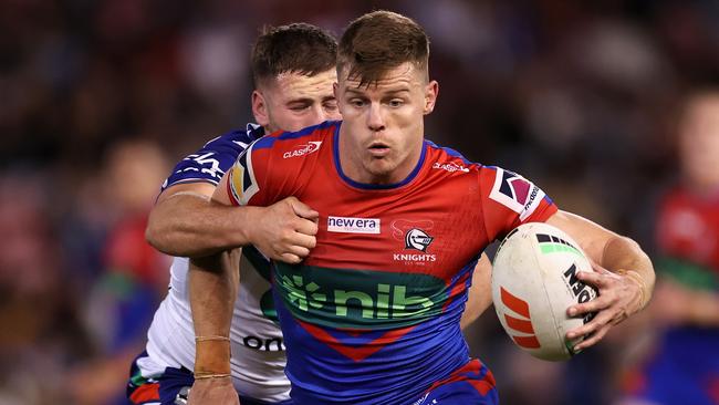 Jayden Brailey of the Knights (Photo by Cameron Spencer/Getty Images)